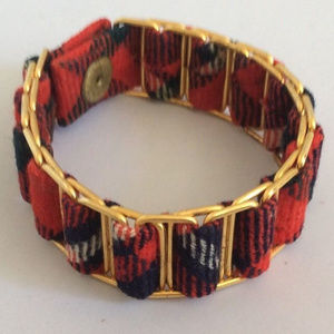 Vintage Newey England Red Black plaid bracelet